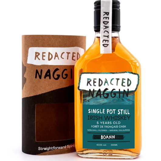 5 Year Old Boann Single Pot Still Irish Whiskey Naggin by Redacted